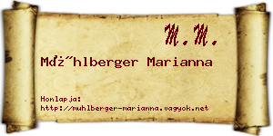 Mühlberger Marianna névjegykártya